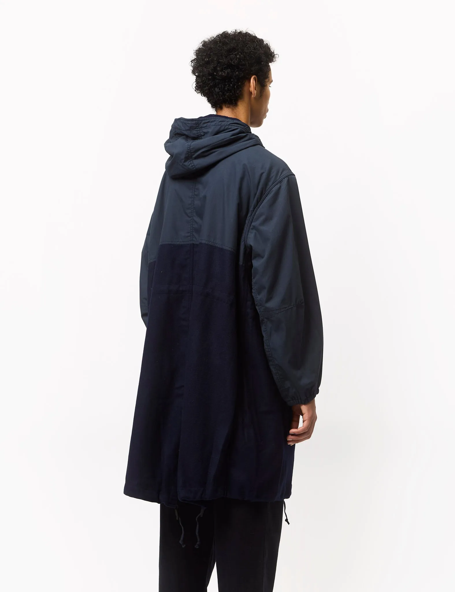 Universal Works Beach Parka II (Melton Wool Mix) - Navy Blue sold by Article London product image thumbnail 5