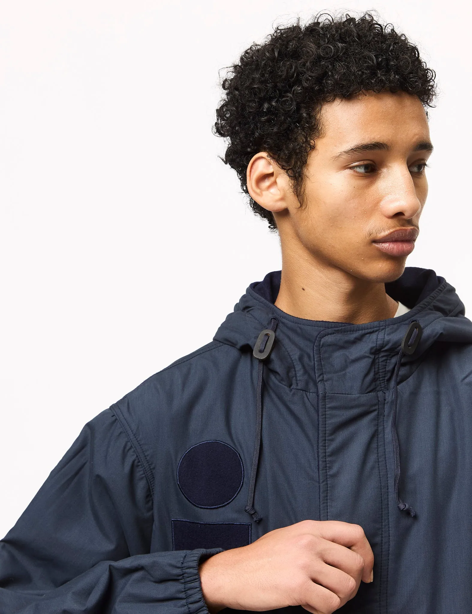 Universal Works Beach Parka II (Melton Wool Mix) - Navy Blue sold by Article London product image thumbnail 2