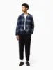 Universal Works Cardigan (Fresco Fleece) - Navy Blue/Grey sold by Article London
