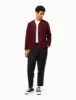Universal Works Cardigan (Wool Fleece) - Deep Red sold by Article London