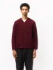 Universal Works Cardigan (Wool Fleece) - Deep Red sold by Article London