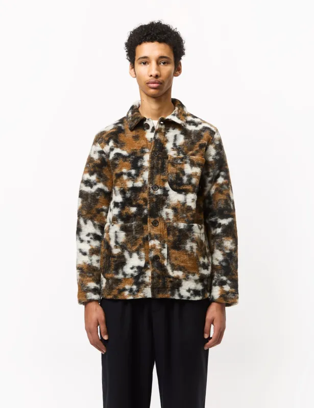 Universal Works Field Jacket (Ylang Flower Fleece) - Brown sold by Article London
