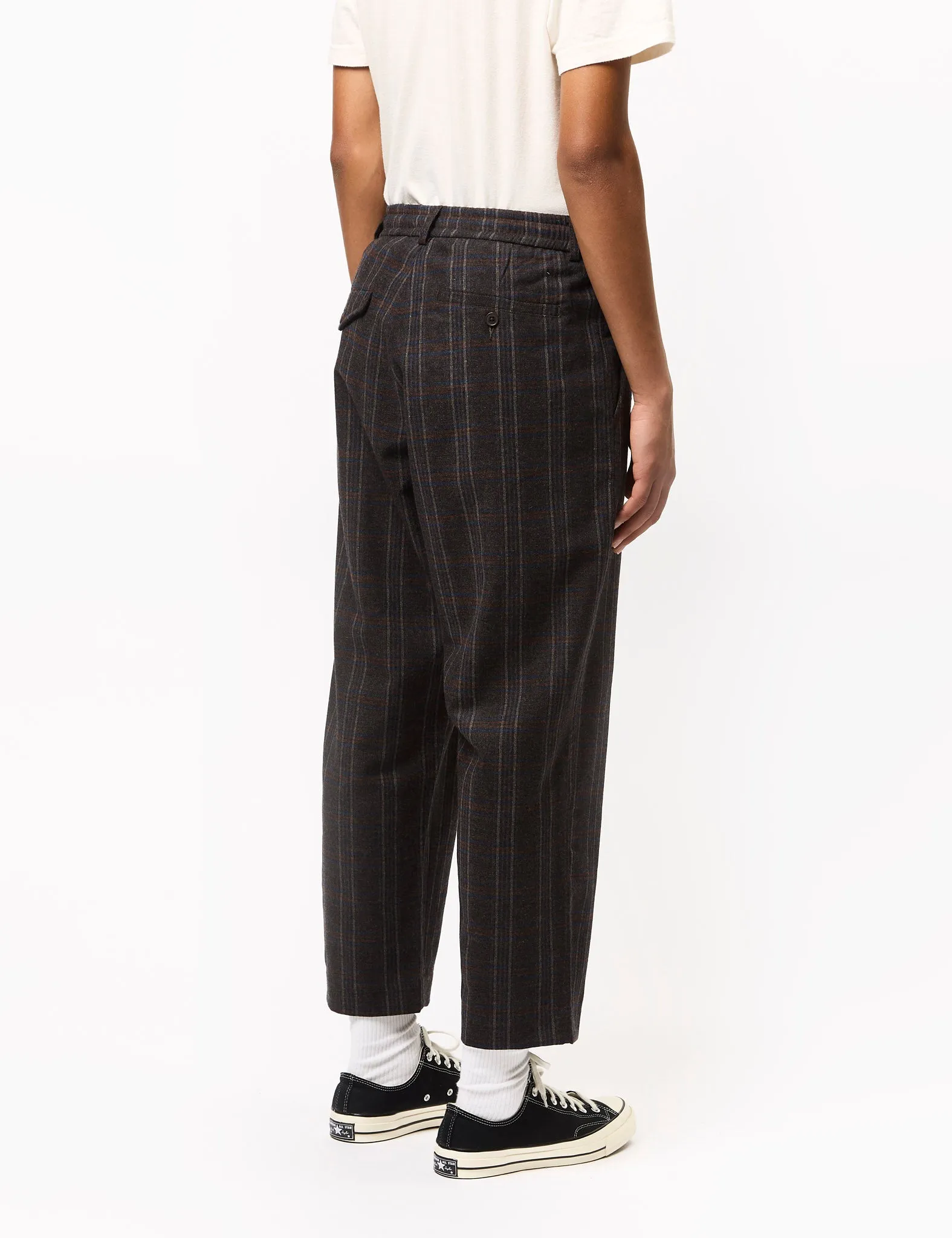 Universal Works Oxford Pant (Twist Wool Check) - Brown sold by Article London product image thumbnail 4