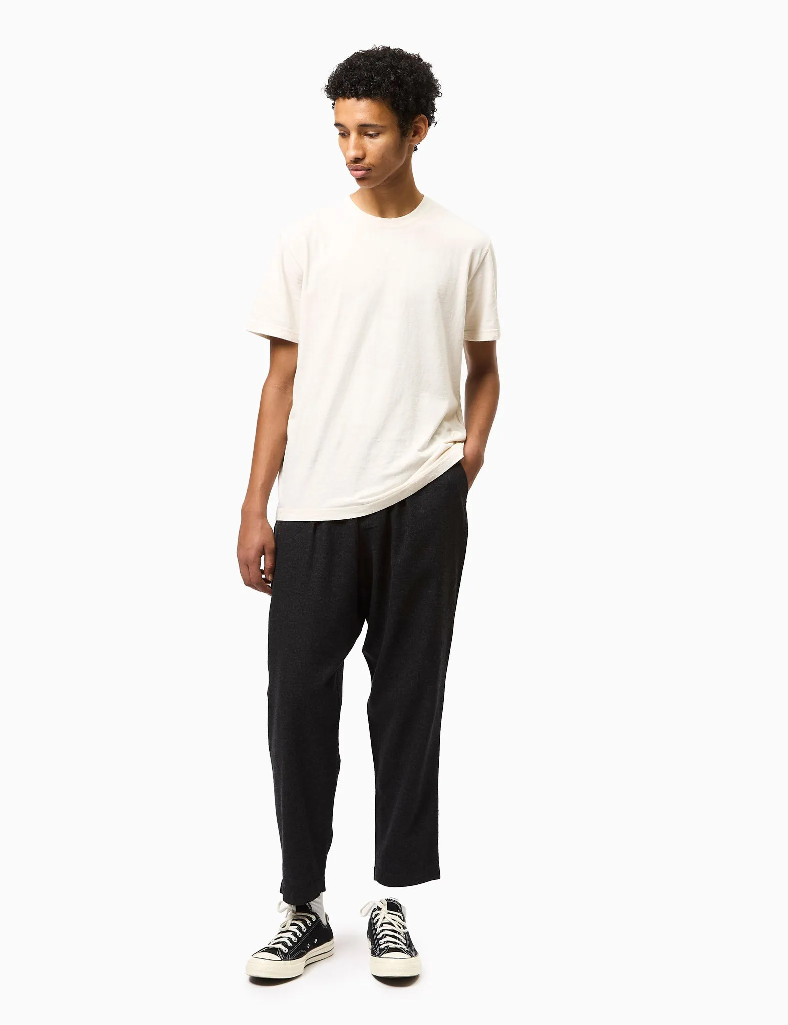 Universal Works Pleated Track Pant (Cotton) - Charcoal Grey sold by Article London product image thumbnail 3