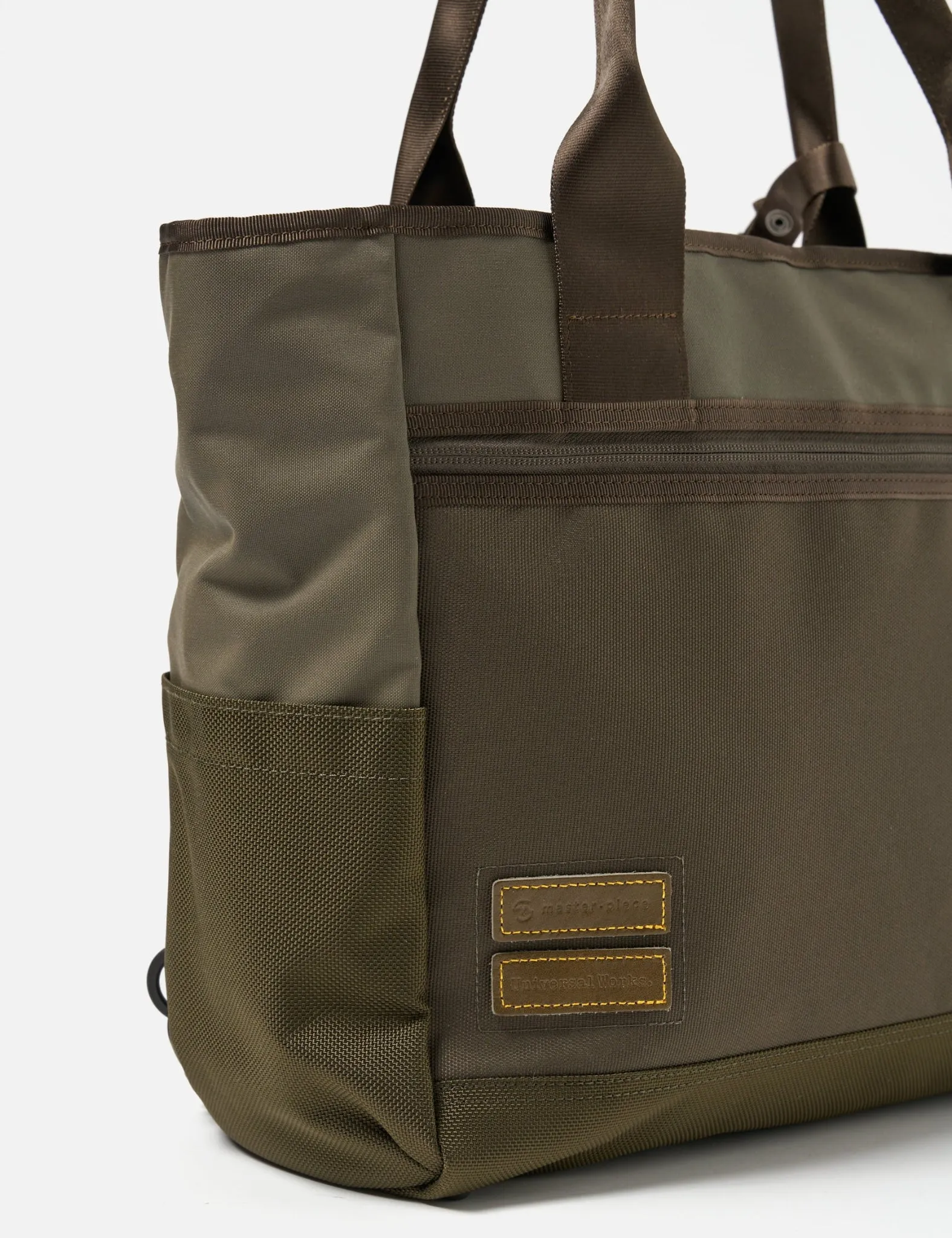 Universal Works x Master-Piece Tote Bag (Recycled Tech Canvas) - Olive Green sold by Article London product image thumbnail 2