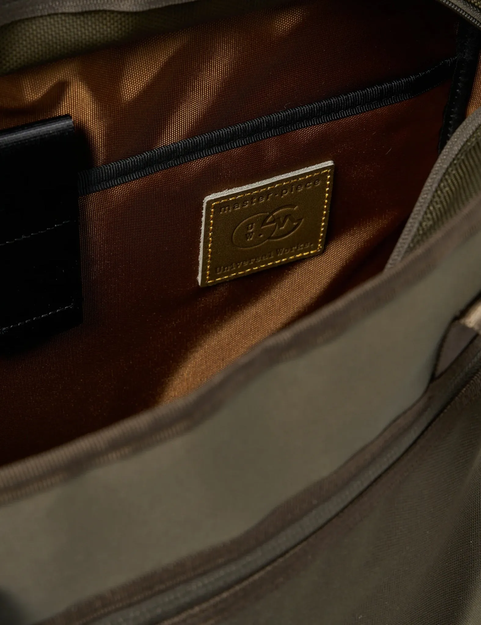 Universal Works x Master-Piece Tote Bag (Recycled Tech Canvas) - Olive Green sold by Article London product image thumbnail 5