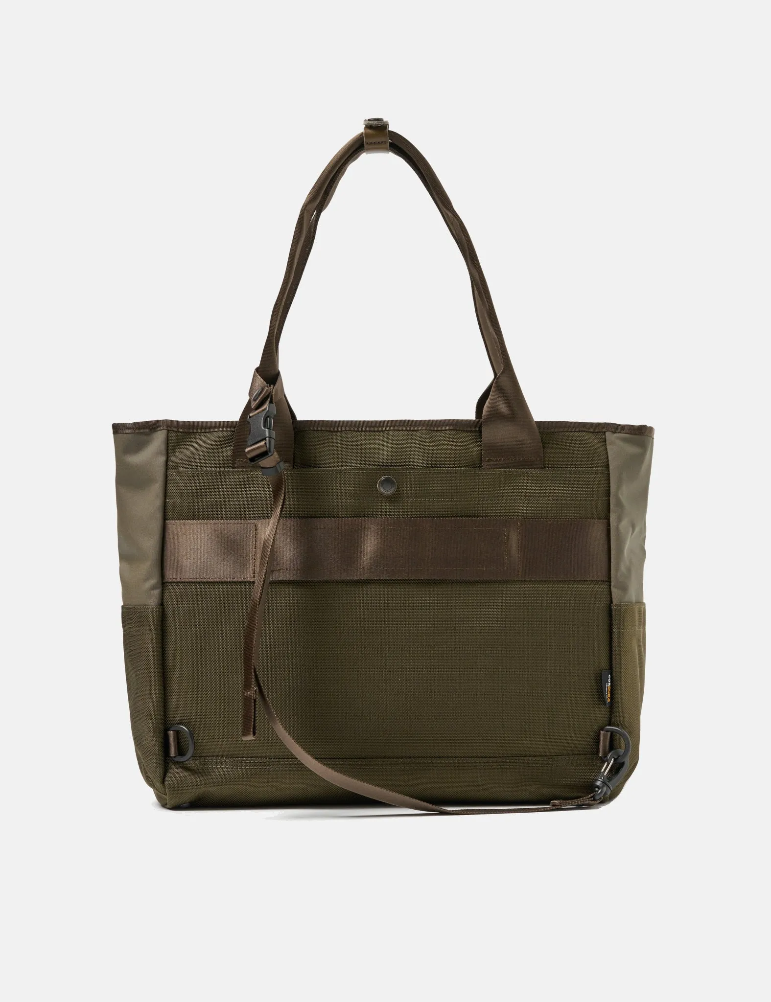 Universal Works x Master-Piece Tote Bag (Recycled Tech Canvas) - Olive Green sold by Article London product image thumbnail 4