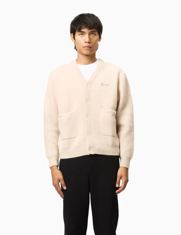 Percival White Glove Knitted Cardigan (Mohair) - Ecru sold by Article London