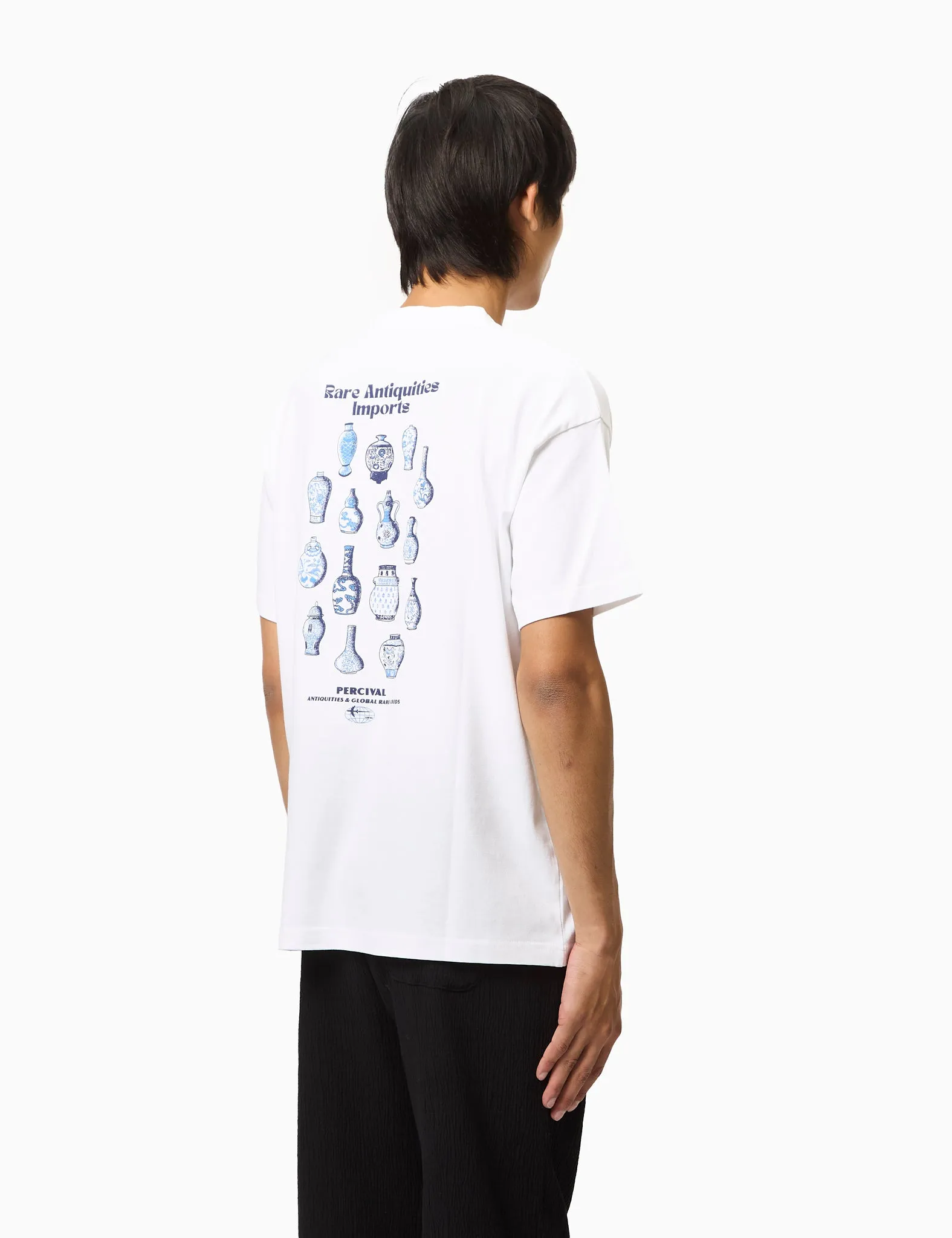 Percival Antique Ceramics Oversized T-Shirt (Organic Cotton) - White sold by Article London