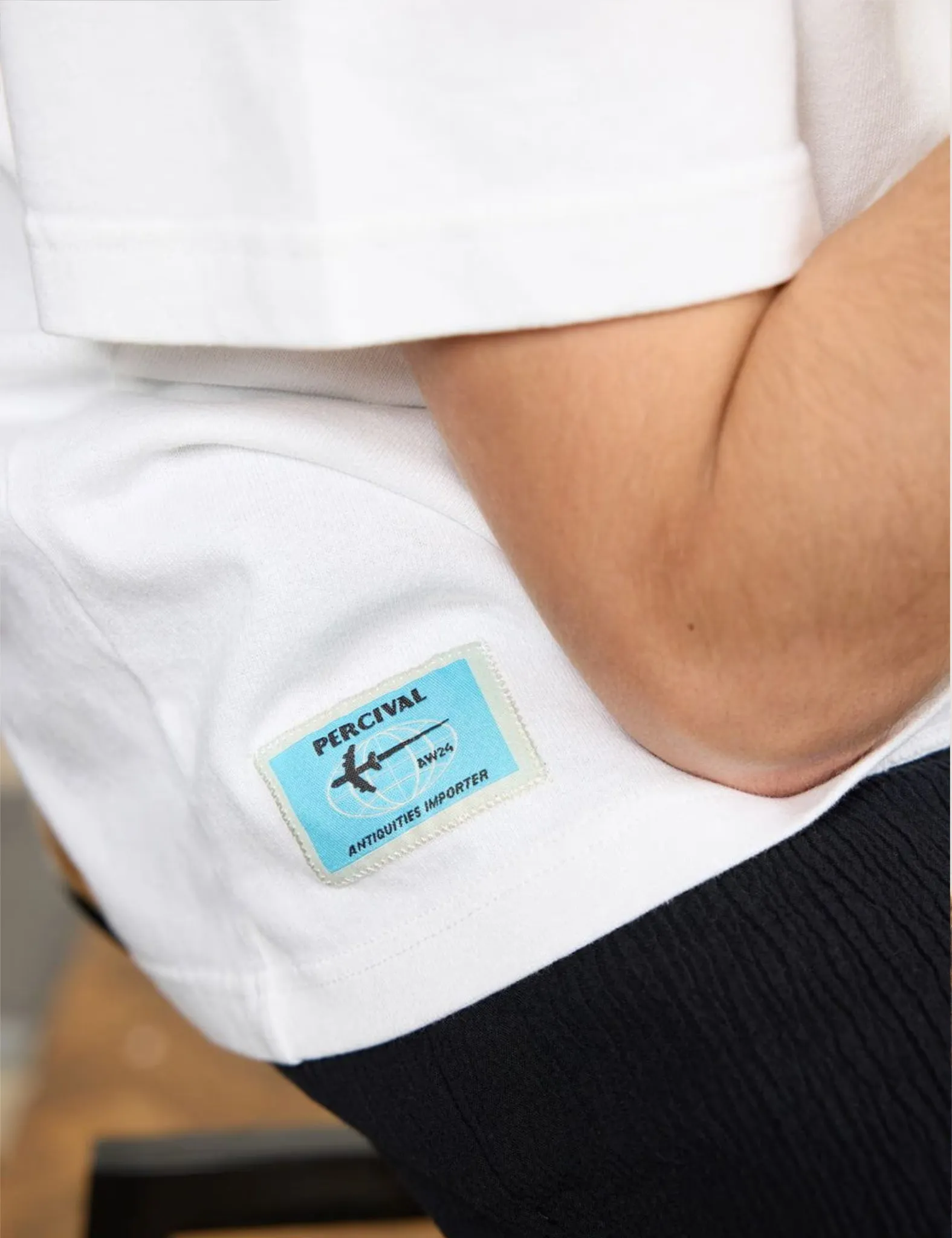 Percival Antique Ceramics Oversized T-Shirt (Organic Cotton) - White sold by Article London product image thumbnail 4