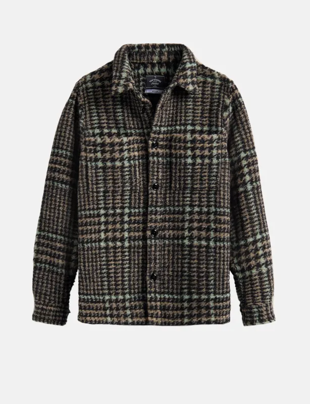 Portuguese Flannel Gales Overshirt - Black/Green sold by Article London