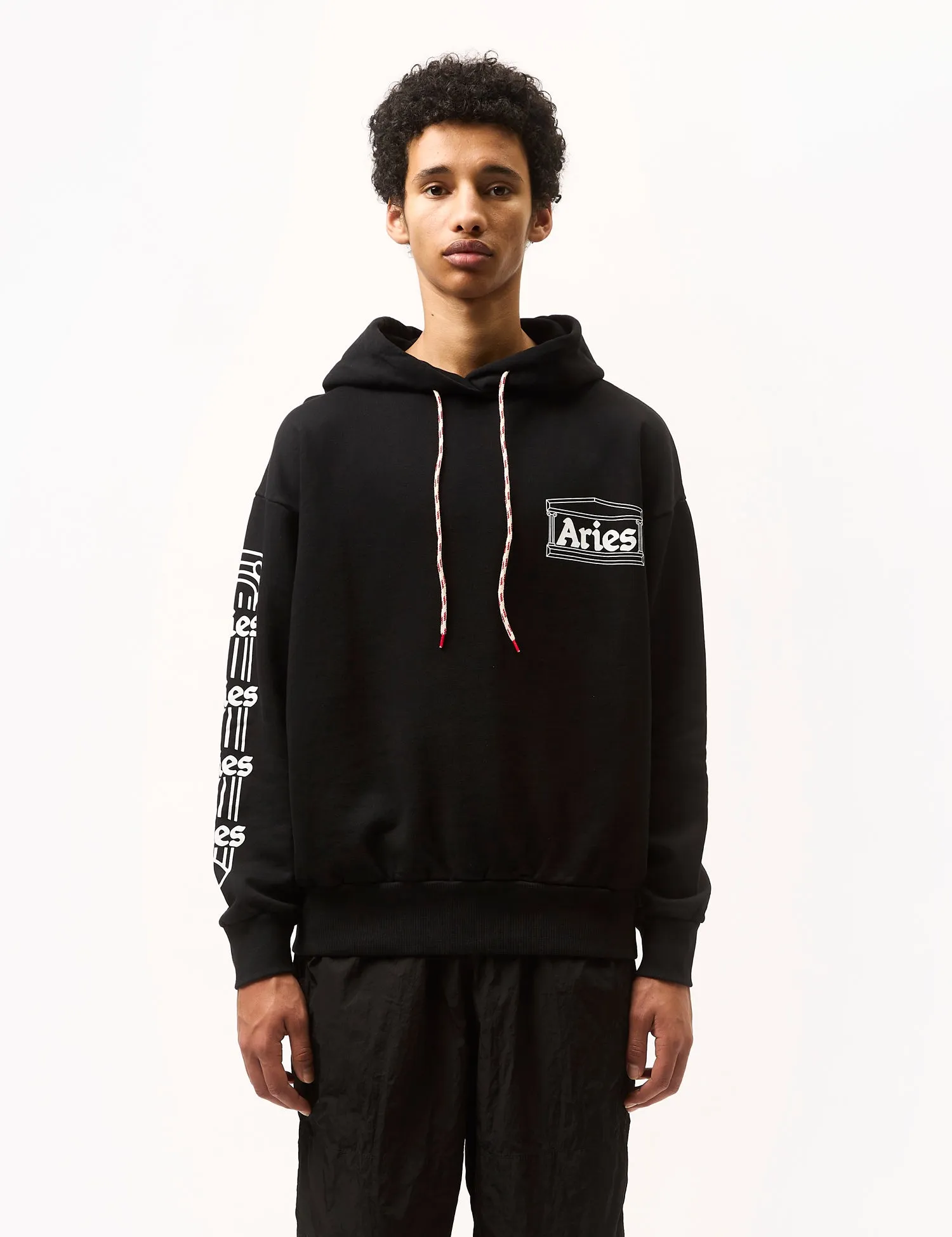 Aries Column Hoodie - Black sold by Article London