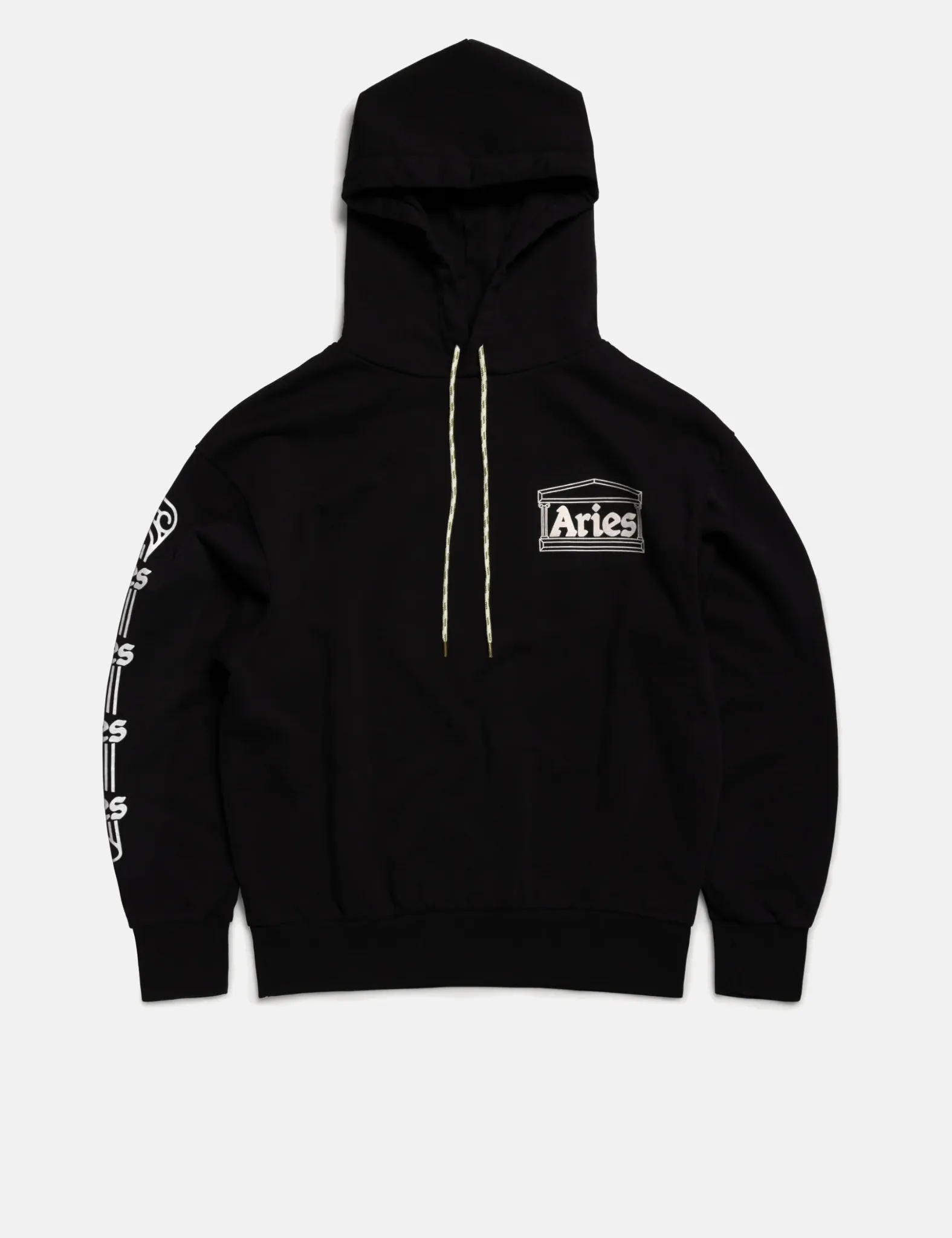 Aries Column Hoodie - Black sold by Article London product image thumbnail 5