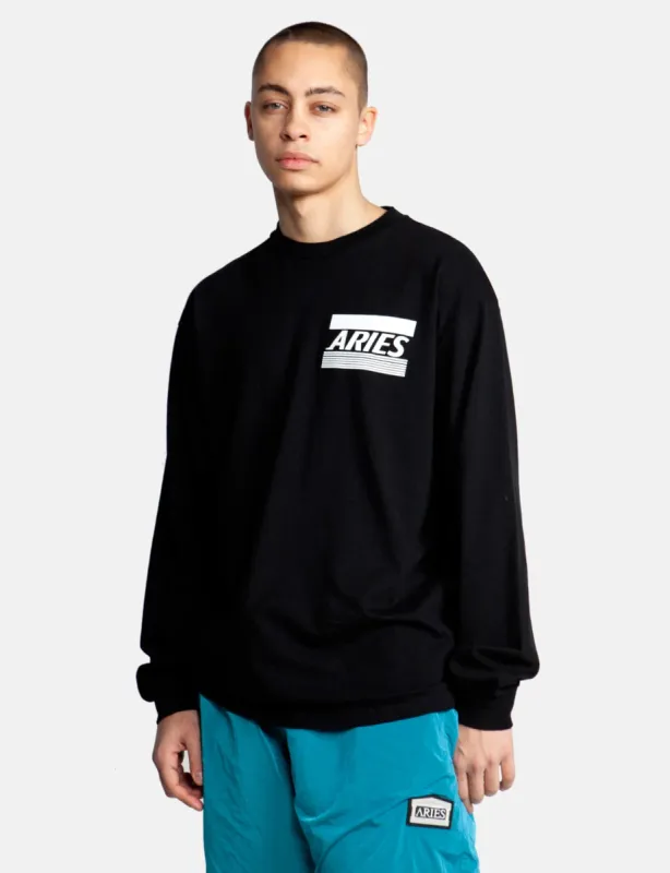 Aries Credit Card Long Sleeve Tee - Black sold by Article London