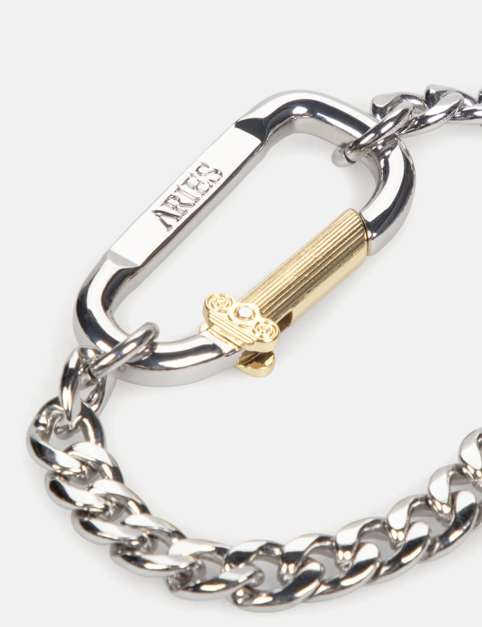 Aries Mini Carabiner Chain Bracelet - Silver sold by Article London product image thumbnail 3