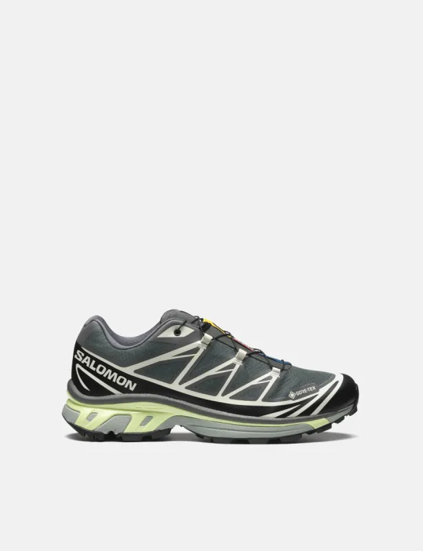 Salomon XT-6  Gore-Tex GTX  Trainers - Urban Chic/Black/Lime Cream sold by Article London