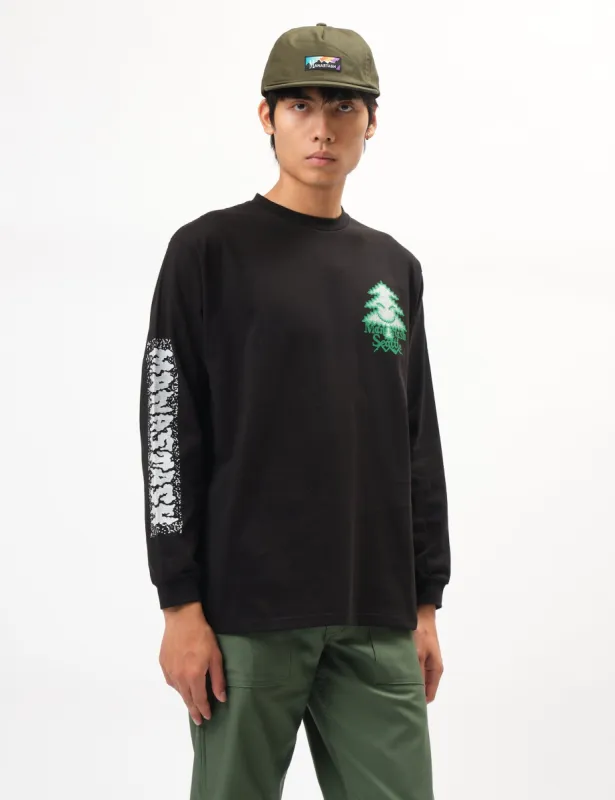 Manastash Tree Long Sleeve T-Shirt - Black sold by Article London