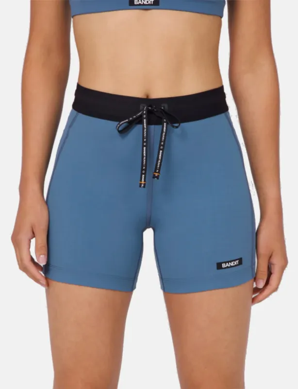 Bandit Women's Gridlock 5" Compression Shorts - Steel Blue sold by Article London