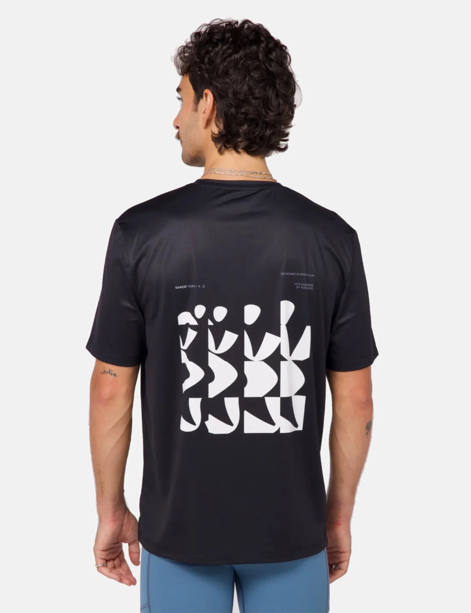 Bandit Runner Grid Drift Performance Tee - Black sold by Article London