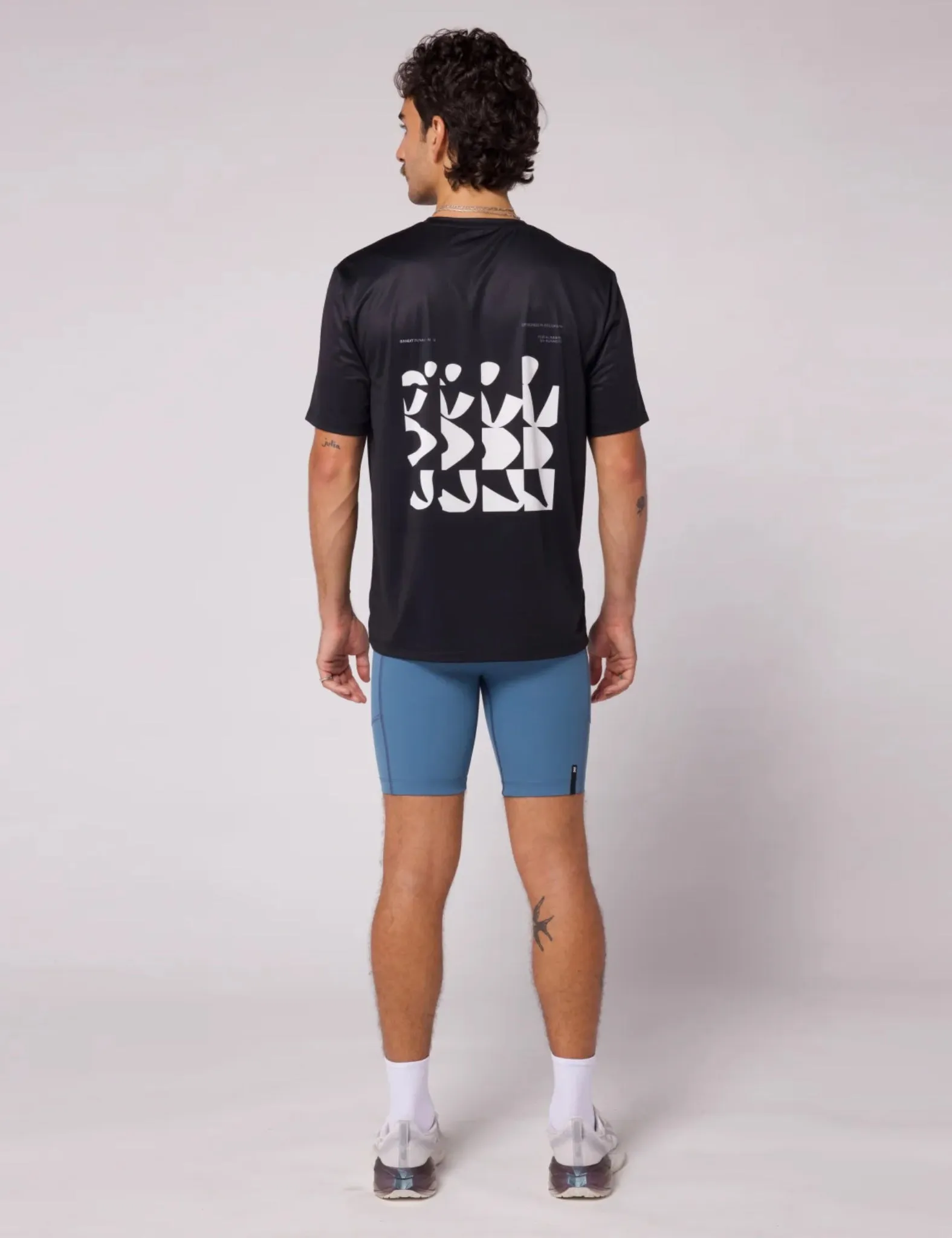 Bandit Runner Grid Drift Performance Tee - Black sold by Article London product image thumbnail 4