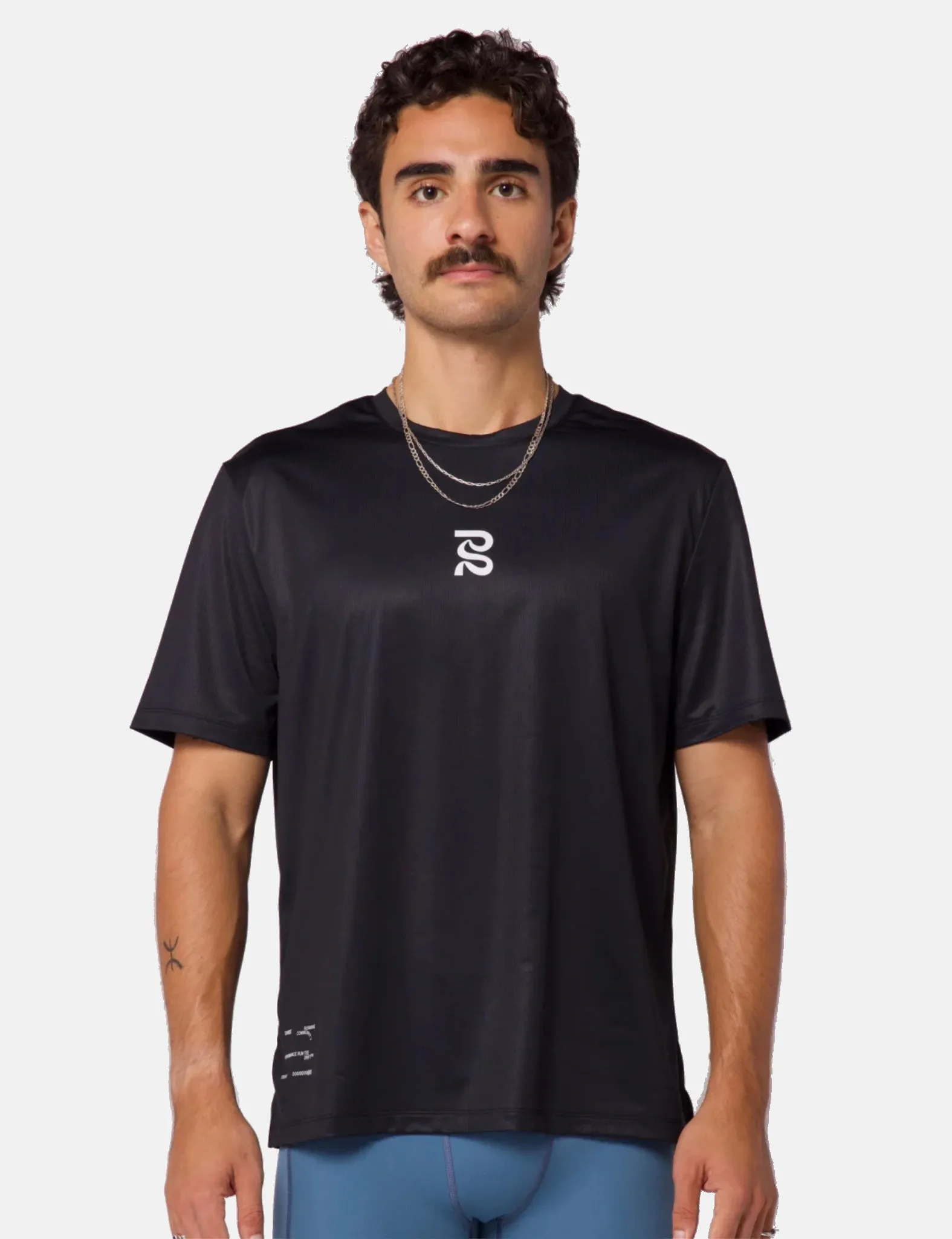 Bandit Runner Grid Drift Performance Tee - Black sold by Article London product image thumbnail 2