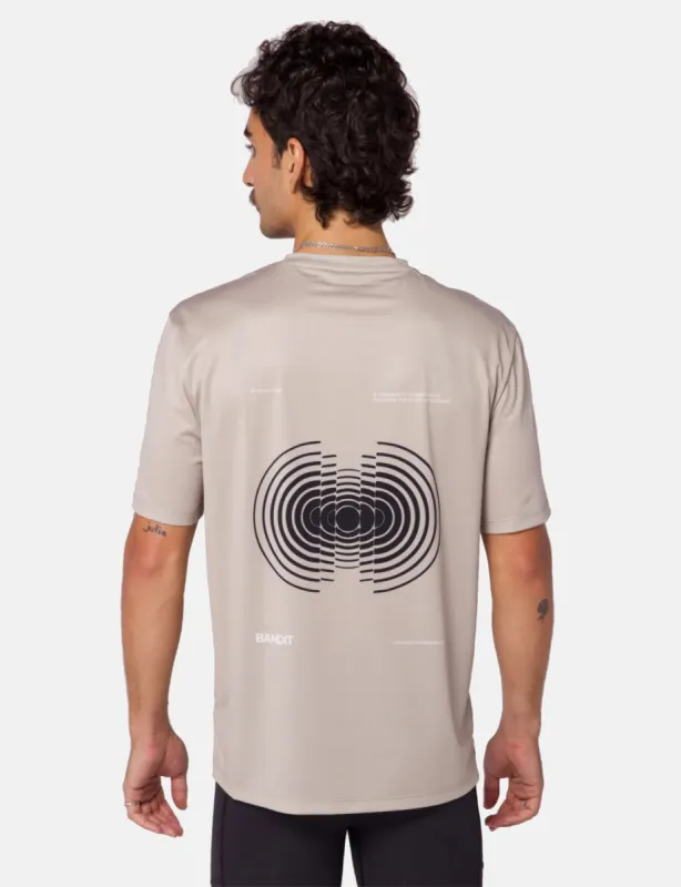 Bandit Sliced Spiral Drift Performance Tee - Stone sold by Article London