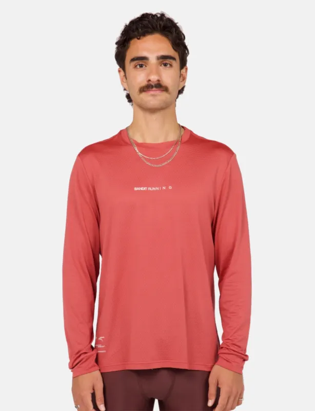 Bandit Micromesh Long Sleeve Tee - Spice Red sold by Article London