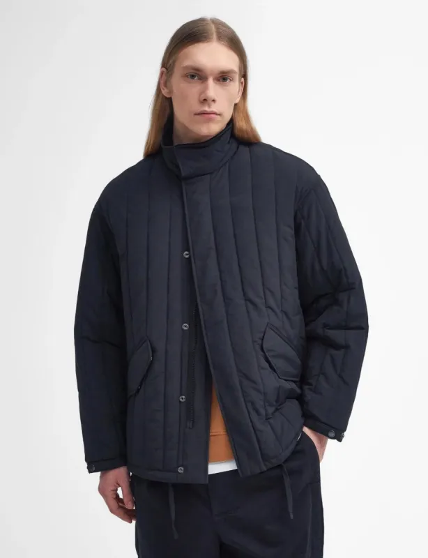 Barbour Heritage Field Quilted Jacket - Black sold by Article London