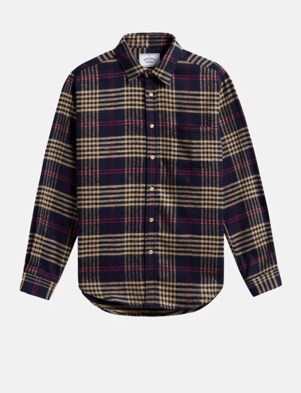 Portuguese Flannel Pomar Shirt - Navy Blue sold by Article London
