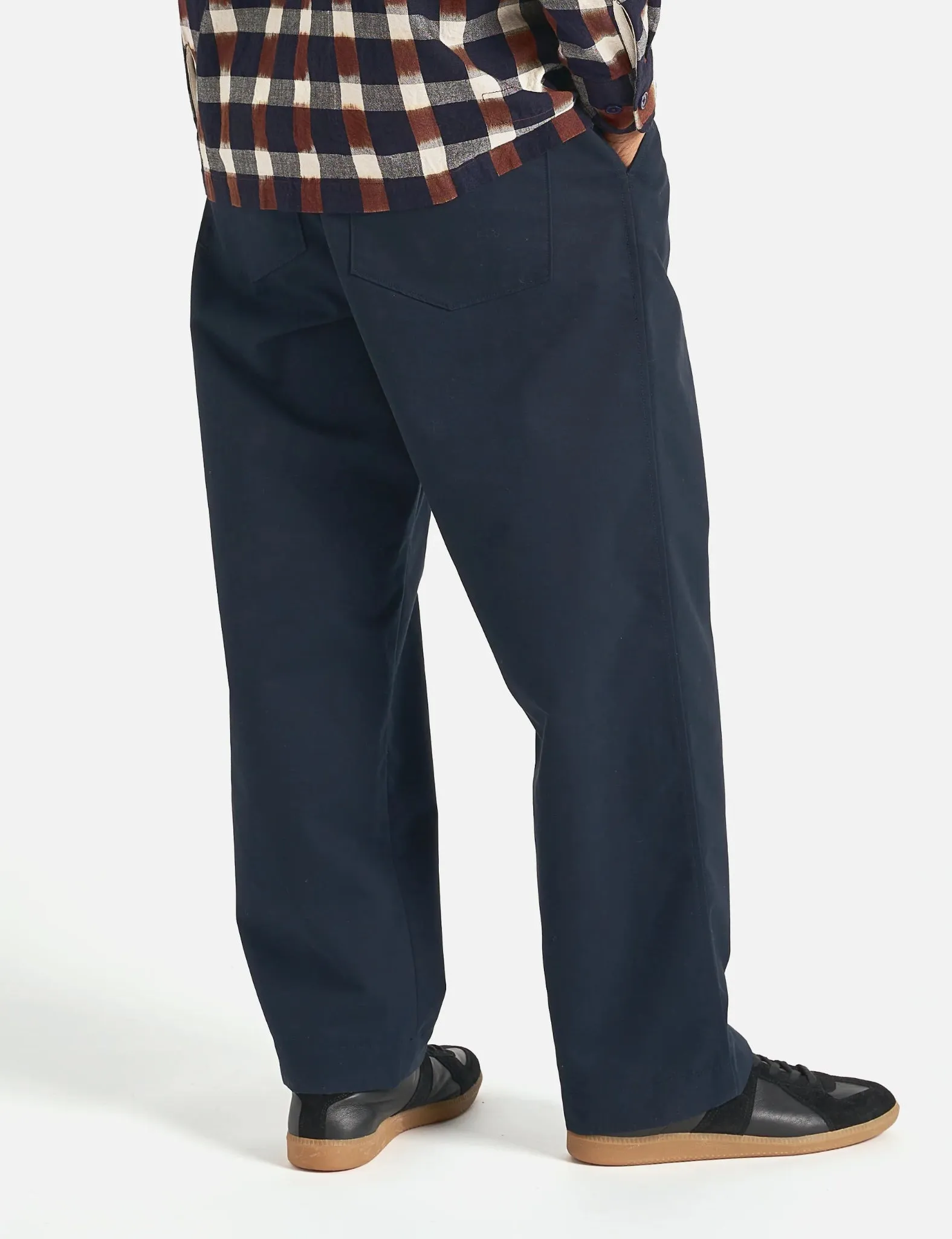 Universal Works Duke Pant (Brushed Polytech) - Navy Blue sold by Article London product image thumbnail 2