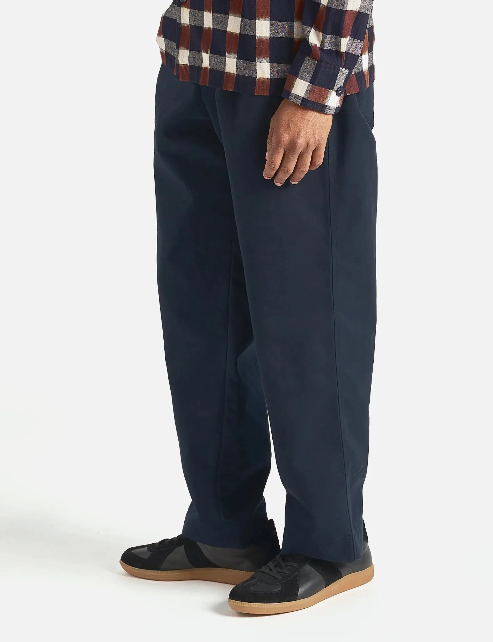 Universal Works Duke Pant (Brushed Polytech) - Navy Blue sold by Article London product image thumbnail 3