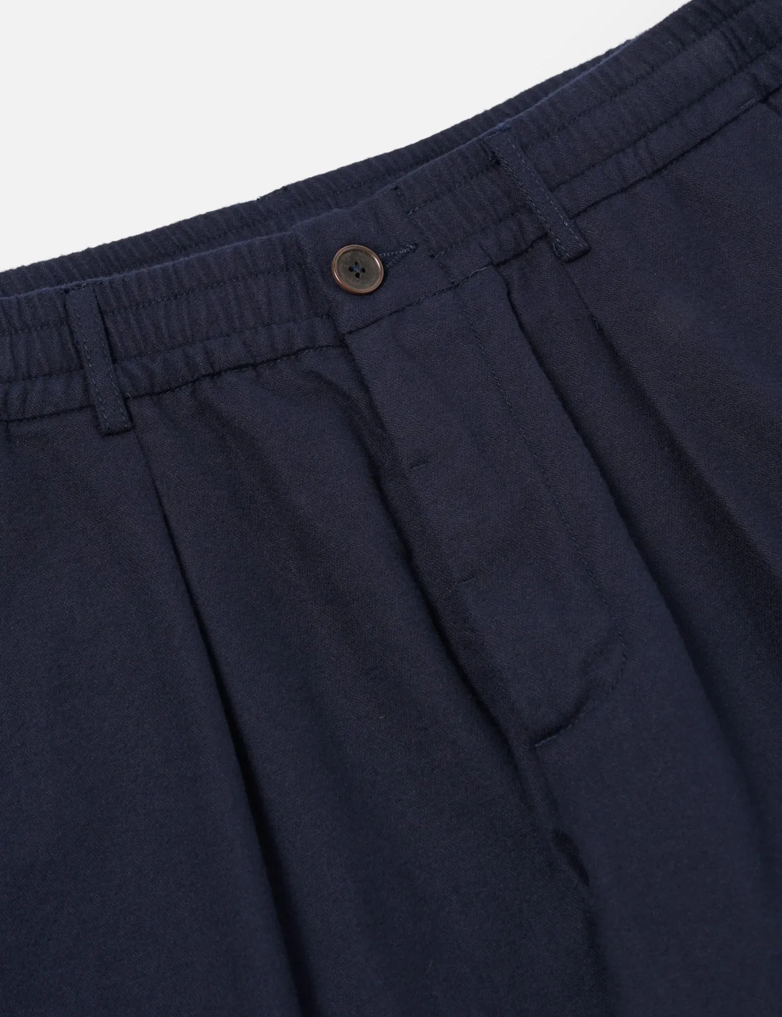 Universal Works Pleated Track Pant (Brushed Moleskin) - Navy sold by Article London product image thumbnail 3