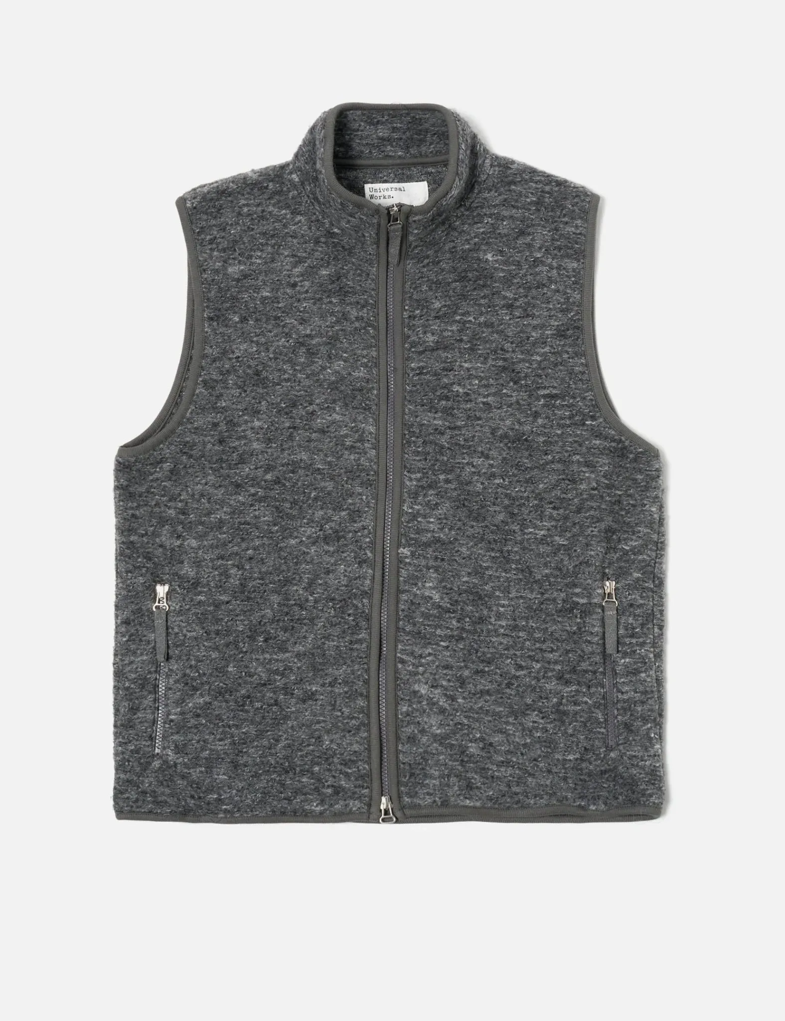 Universal Works Climbing Gilet (Teddy Fleece) - Grey sold by Article London product image thumbnail 5