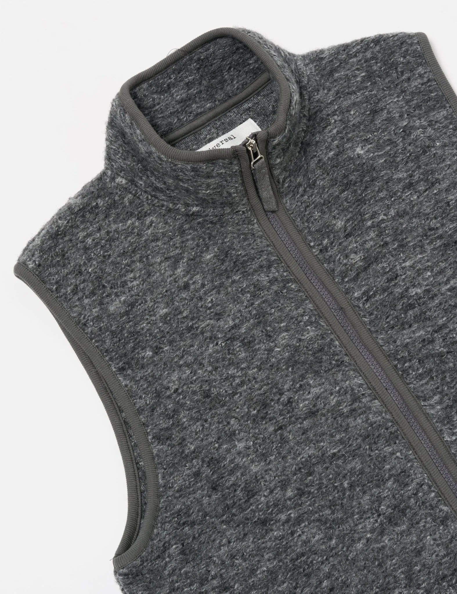 Universal Works Climbing Gilet (Teddy Fleece) - Grey sold by Article London product image thumbnail 3