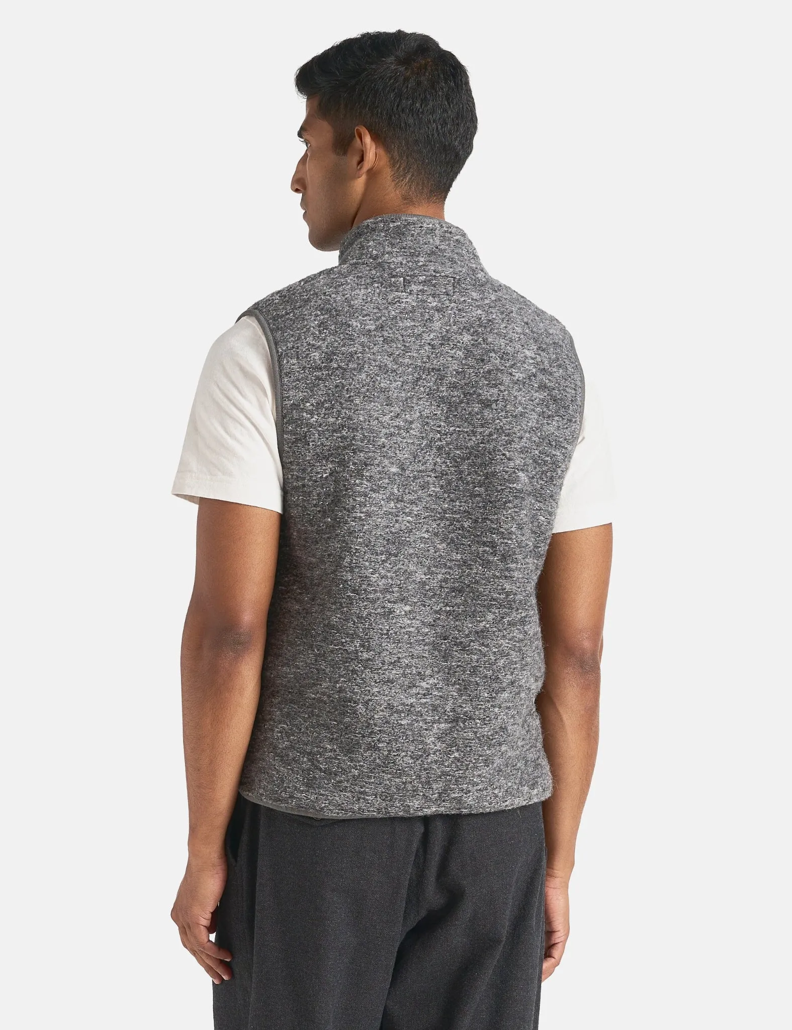 Universal Works Climbing Gilet (Teddy Fleece) - Grey sold by Article London product image thumbnail 2