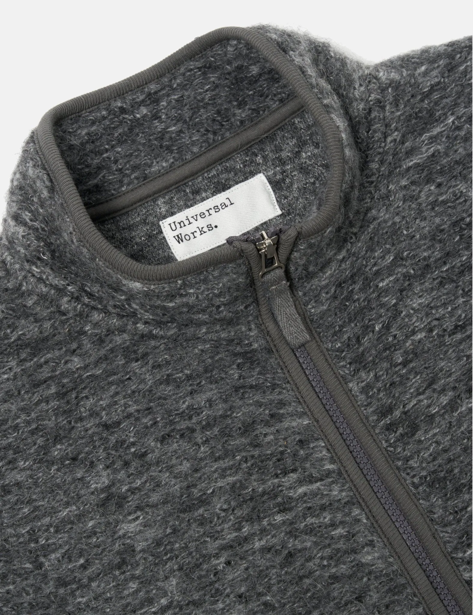 Universal Works Climbing Jacket (Teddy Fleece) - Grey sold by Article London product image thumbnail 2