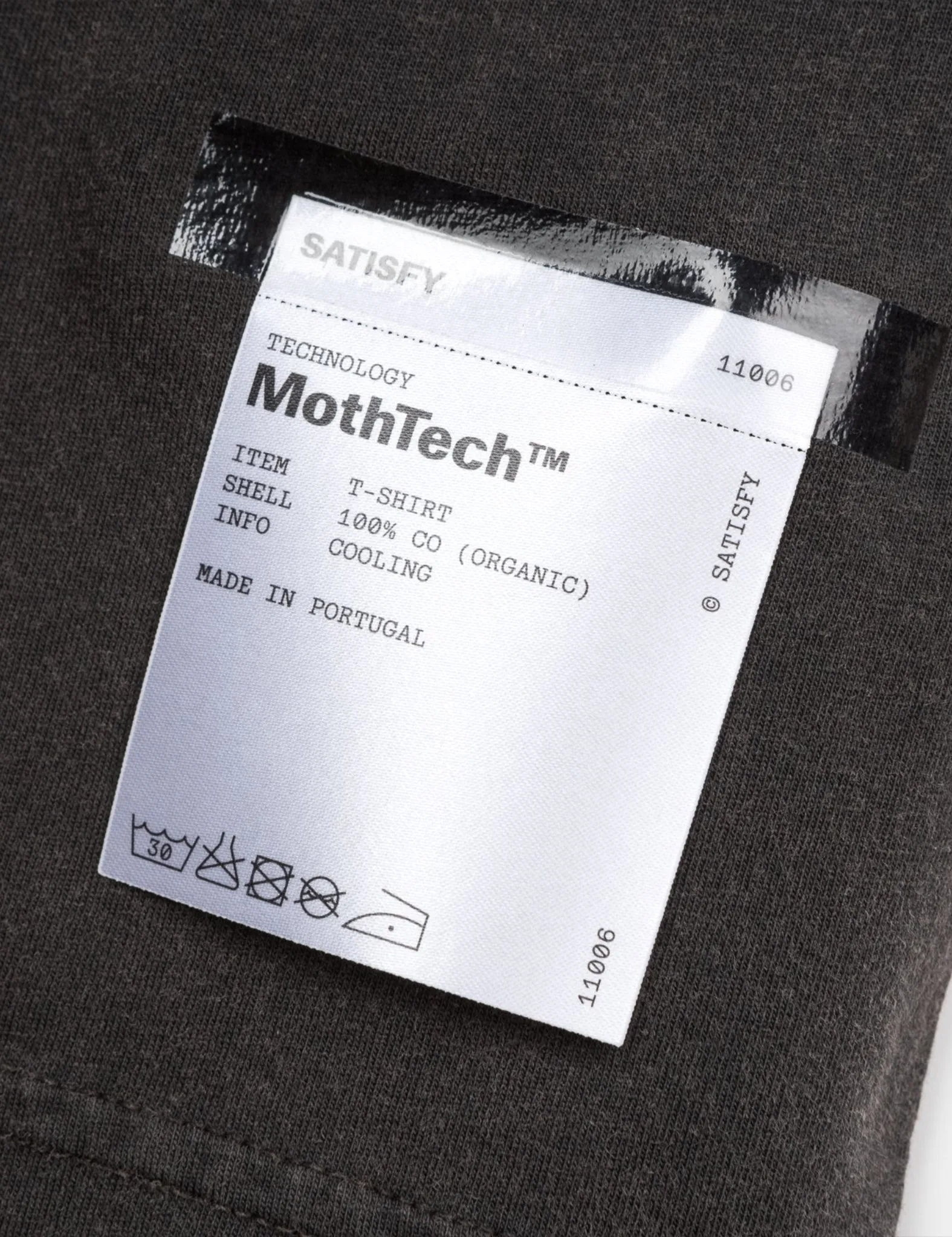 Satisfy MothTech T-Shirt - Aged Black sold by Article London product image thumbnail 3