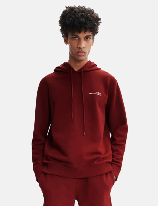 A.P.C. Item Hooded Sweatshirt - Dark Red sold by Article London