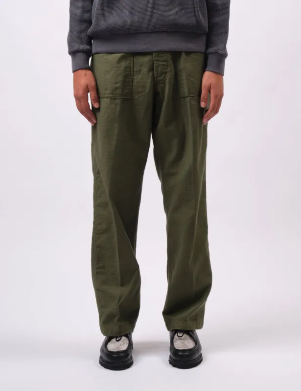 orSlow Vintage Fit Fatigue Pants (Unisex) - Dark Olive Green sold by Article London