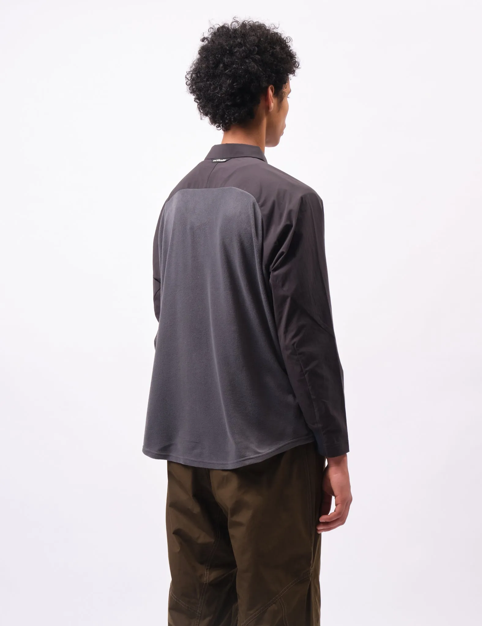 and Wander Fleece Base Shirt - Charcoal Grey sold by Article London product image thumbnail 3