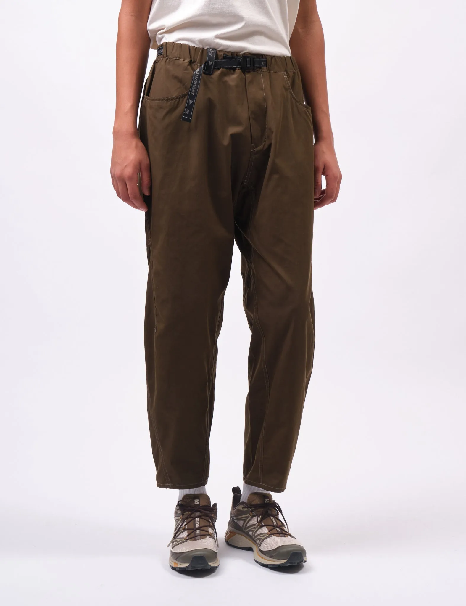 and Wander High Count Cloth Wide Pants - Dark Khaki sold by Article London