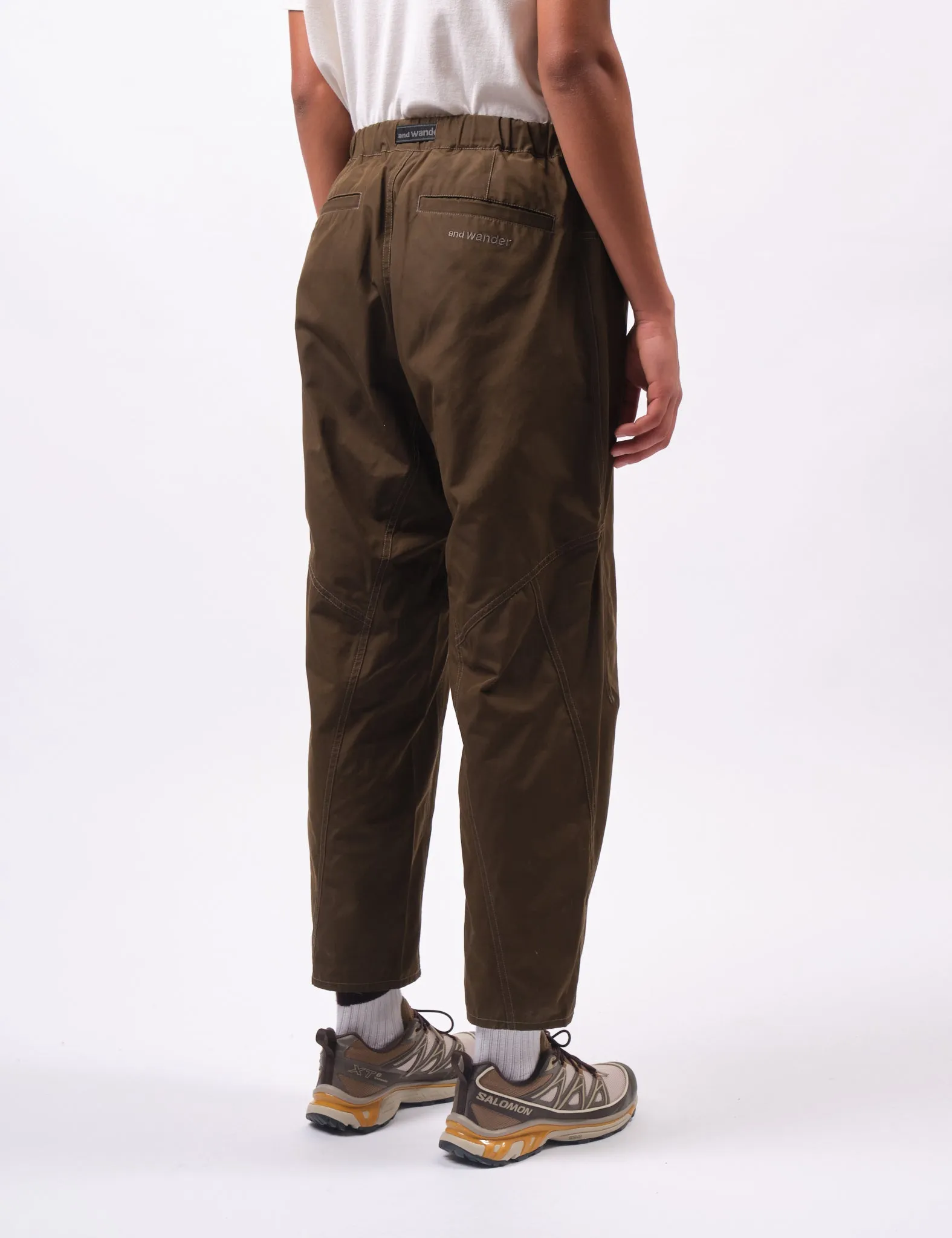 and Wander High Count Cloth Wide Pants - Dark Khaki sold by Article London product image thumbnail 4
