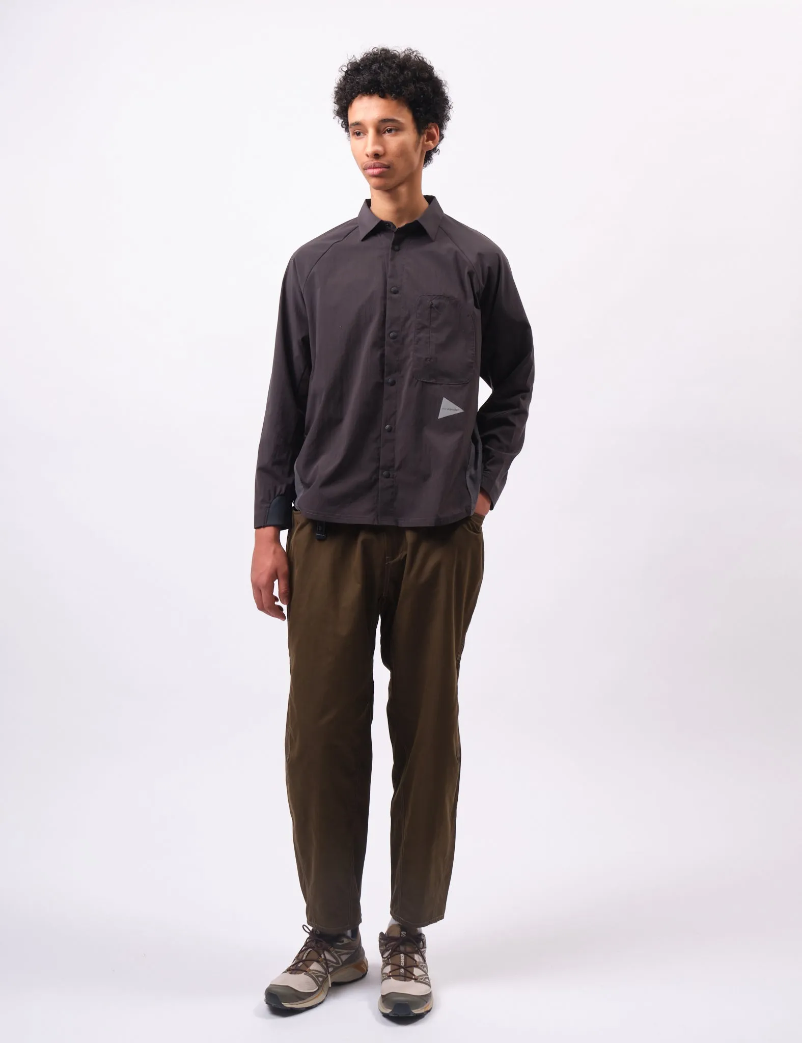 and Wander High Count Cloth Wide Pants - Dark Khaki sold by Article London product image thumbnail 2