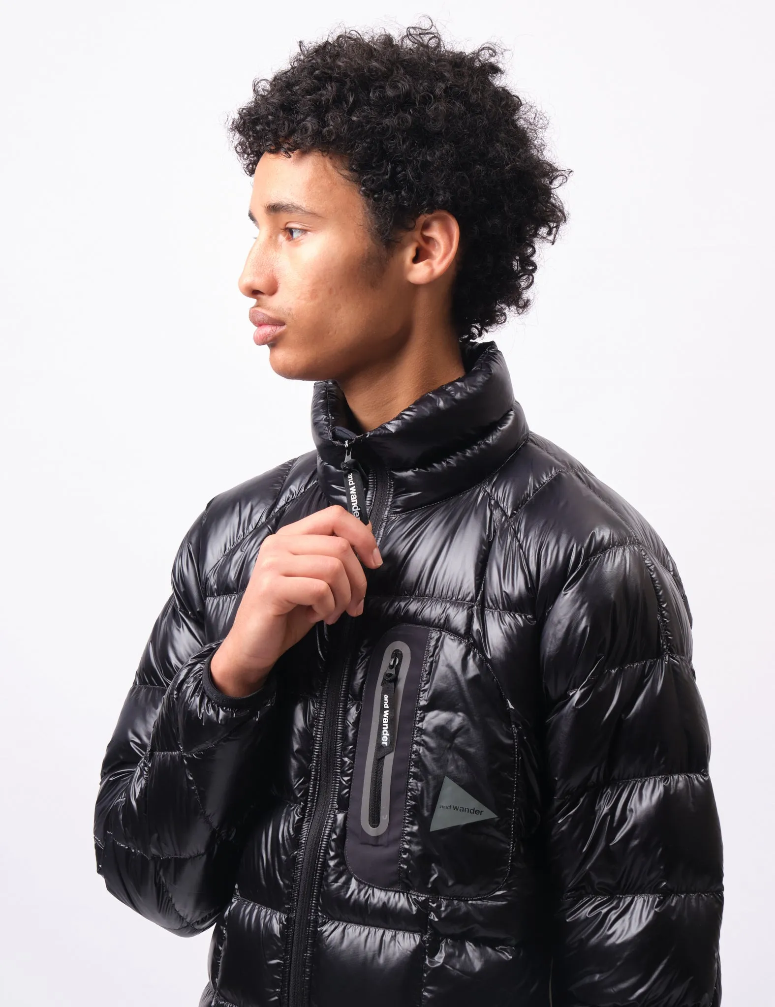 and Wander Diamond Stitch Down Jacket - Black sold by Article London product image thumbnail 3
