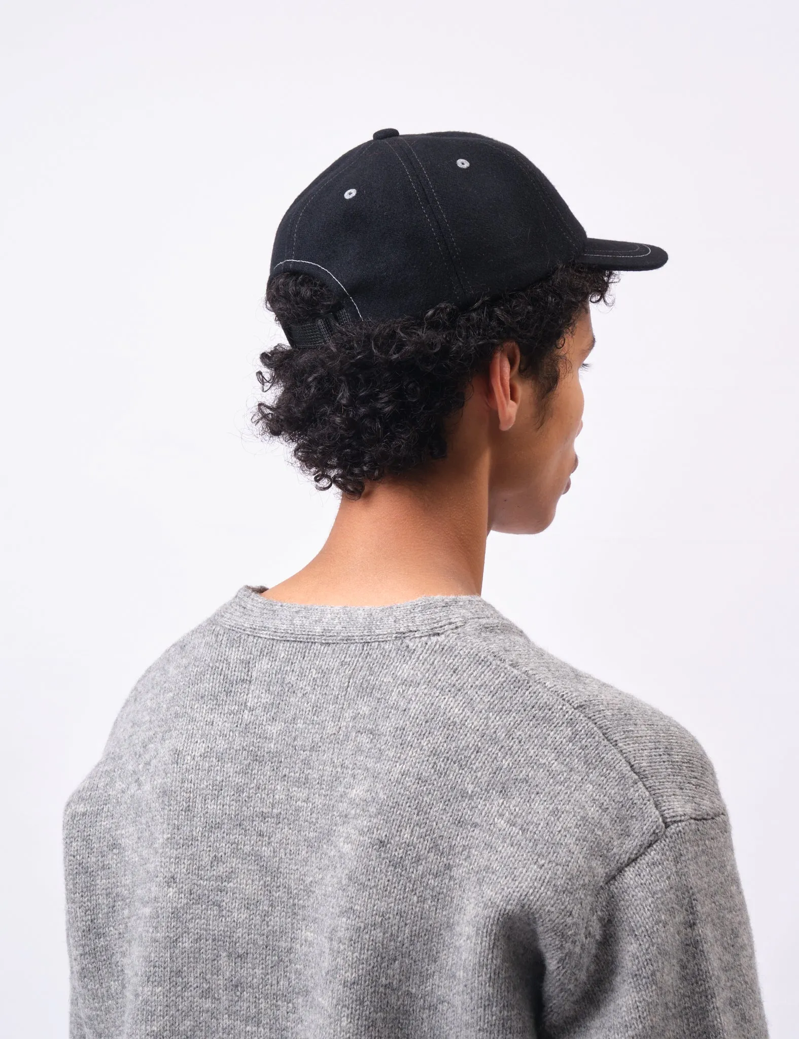 and Wander Wool Melton Cap - Black sold by Article London product image thumbnail 2