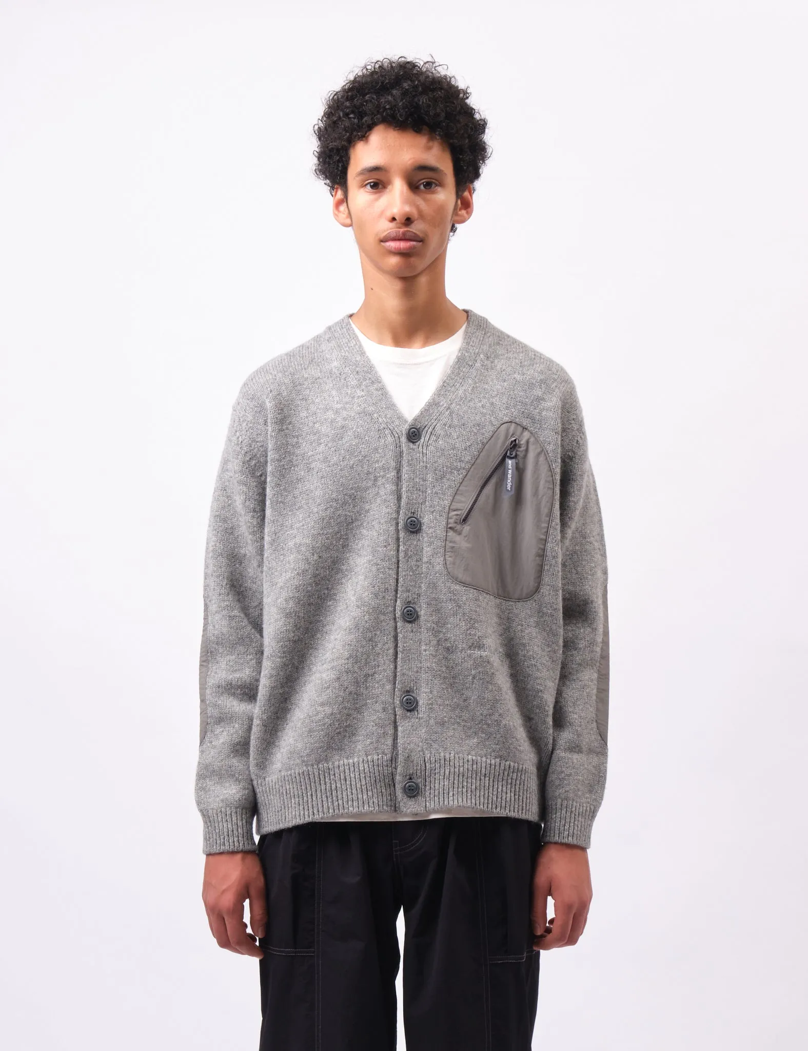 and Wander Shetland Wool Cardigan - Grey sold by Article London