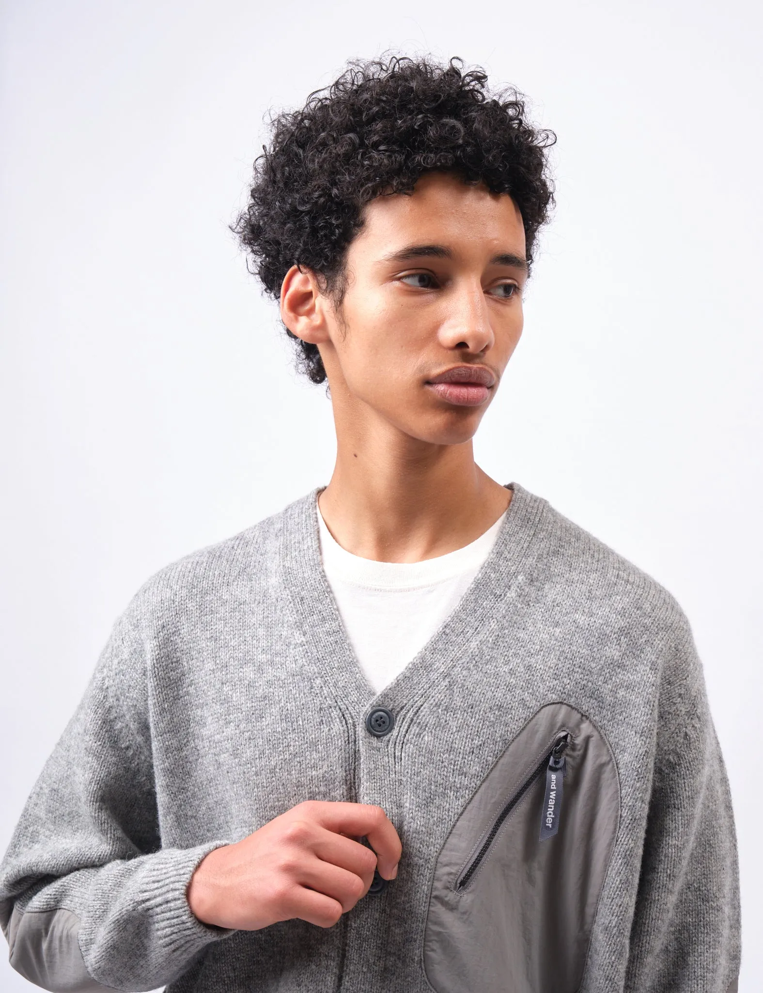 and Wander Shetland Wool Cardigan - Grey sold by Article London product image thumbnail 2