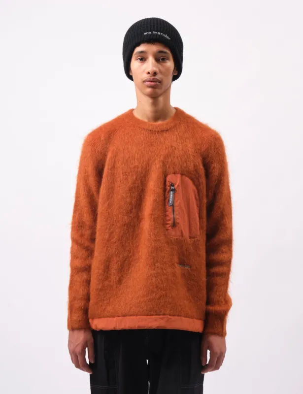 and Wander Mohair Wool Sweater - Orange sold by Article London