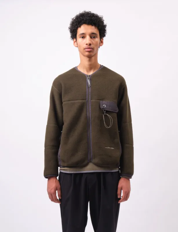 and Wander Wool Fleece Cardigan - Khaki sold by Article London