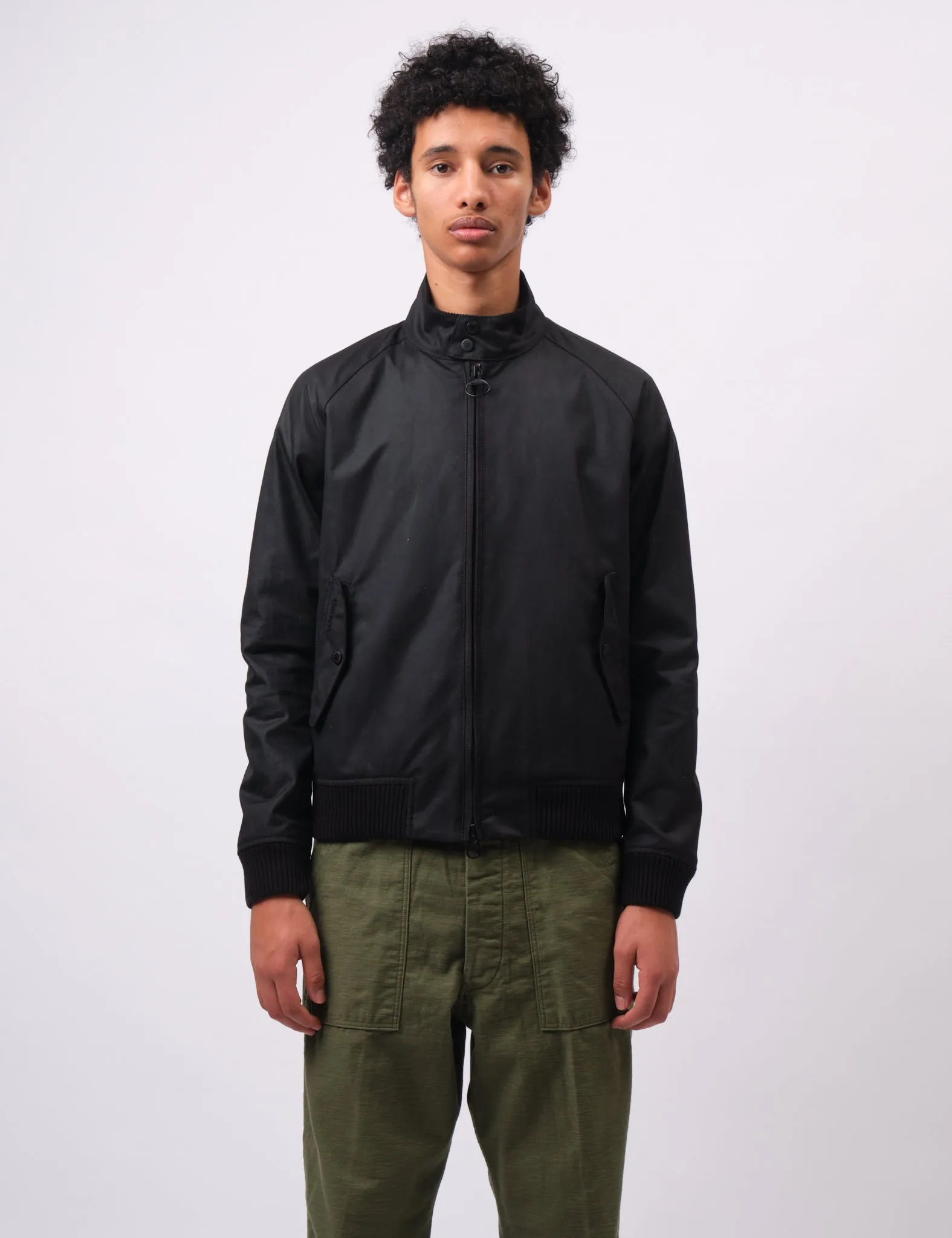 Barbour x Baracuta Porton G9 Wax Harrington Jacket - Black sold by Article London